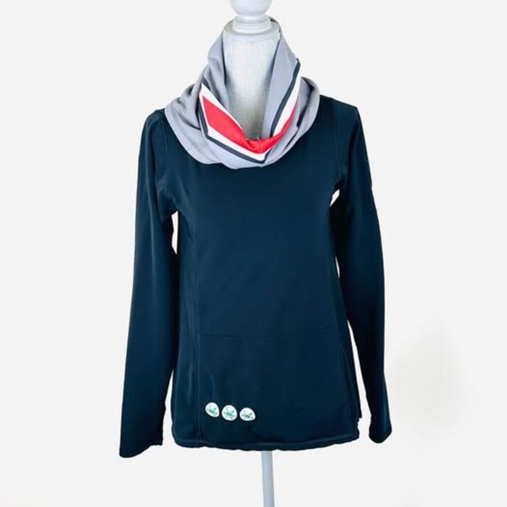 Ohio State OSU Women’s SZ M Long Sleeve Pullover with Colorblock Cowl Neck